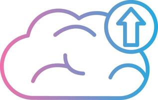 Cloud Upload Compact Web Symbol vector