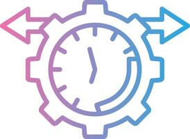 Clock Neon UI Symbol vector