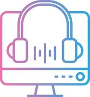 Headset Futuristic App Badge vector