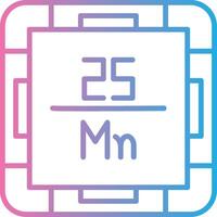 Manganese Thin Line Element vector