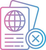 Passport Control Custom Line Element vector