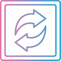 Two Circular Arows Minimal UI Element vector