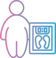 Weight Digital Outline Piece vector