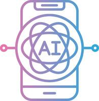 Ai Interface Line Graphic vector