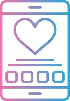 Dating App Coded UI Symbol vector