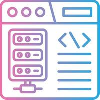Database Bold Outline Badge vector