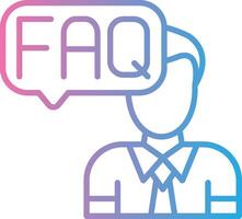 Faq Thin Graphic Shape vector