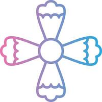 Fringed Dianthus Pixel Style Badge vector