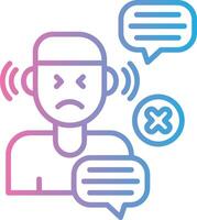 No Listen Gradient Style Element vector