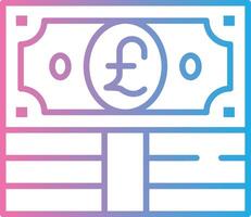 Pound 3D Interface Shape vector