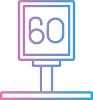 Speed Limit Color Stroke Symbol vector