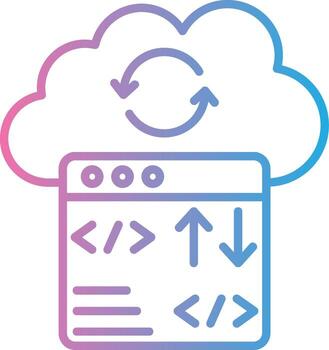 Cloud Coding Web Style Graphic vector