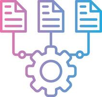Data Integration Outlined Line Artwork vector
