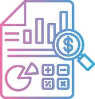 Financial Report Neon UI Symbol vector