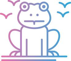 Frog Soft Outline Graphic vector