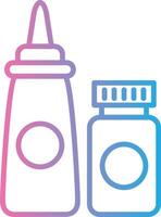 Ketchup Monochrome Line Graphic vector