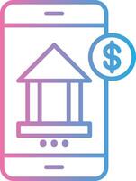 Mobile Banking Custom Line Element vector
