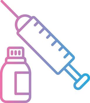 vacunación codificado ui símbolo vector