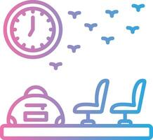 Waiting Room Interface Line Graphic vector