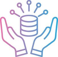 Data Management Simplified Line Mark vector