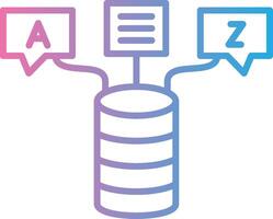 Data Outlined Line Artwork vector