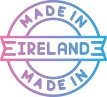 Made In Ireland Shadowed Flat Design vector
