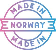 Made In Norway Simplified Design Piece vector