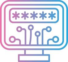 Password Simplified Line Mark vector