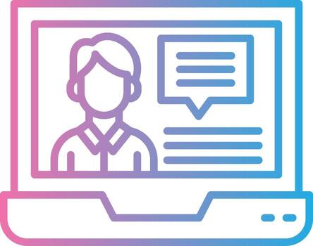 en línea clase mínimo gráfico visual vector