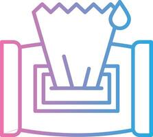 Wet Wipes Simplified Line Mark vector