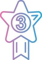 3rd Prize Gradient Style Element vector