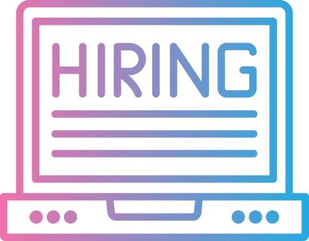 Hiring Modern Tech Object vector