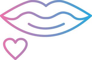 Lips Interface Line Graphic vector