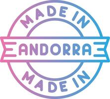Made In Andorra Monotone Sketch Design vector