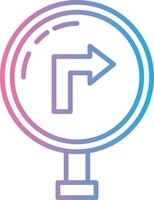Right Turn User Friendly Drawing vector