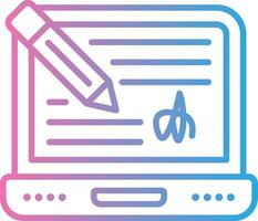 Digital Signature Modern Color Symbol vector