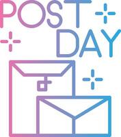 Post Day Mobile App Illustration vector