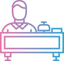 Receptionist Isometric Web Illustration vector