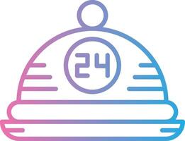 Room Service Neon UI Symbol vector