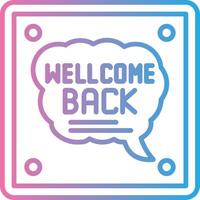 Welcome Back Bold App Graphic vector