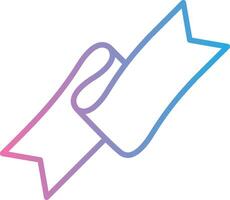 Folded Ribbon Hand Drawn Sketch Symbol vector