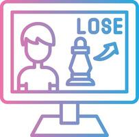 Online Chees Game Neon UI Symbol vector