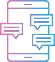Mobile Message Bold App Graphic vector