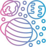 Solar System Gradient Style Element vector