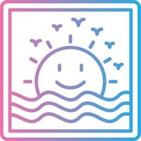 Sunset Clean Sketch Form vector