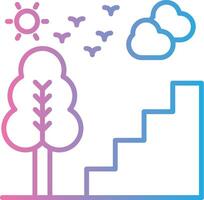 Staircase Futuristic UI Mark vector