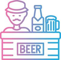 Bartender Thin Graphic Shape vector