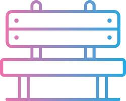 Bench Stylized Flat Drawing vector