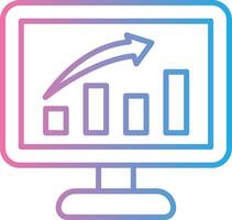 Bar chart Isometric Web Illustration vector