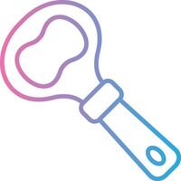 Bottle Opener Outlined Concept Piece vector